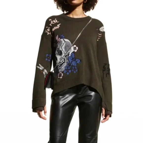 Zadig & Voltaire Embroidered Cashmere Sweater - Markus Tatoo - Picture 10 of 11